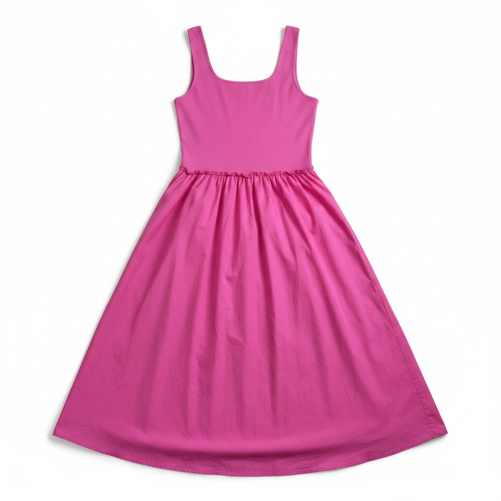 Pink dress on a white background
