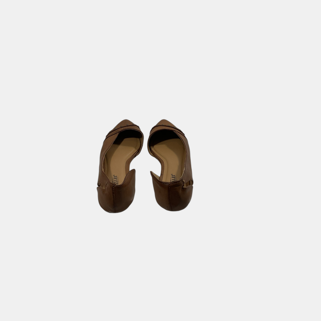 brown flats on a white background