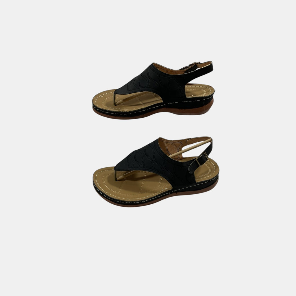 The Wide Vamp Thong Slingback Flat Sandal