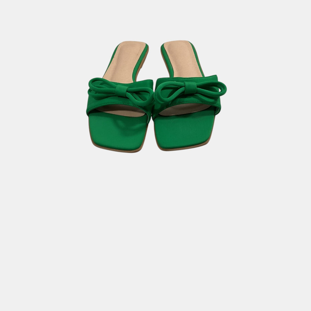 The Emerald Bow Kitten Heel Mule