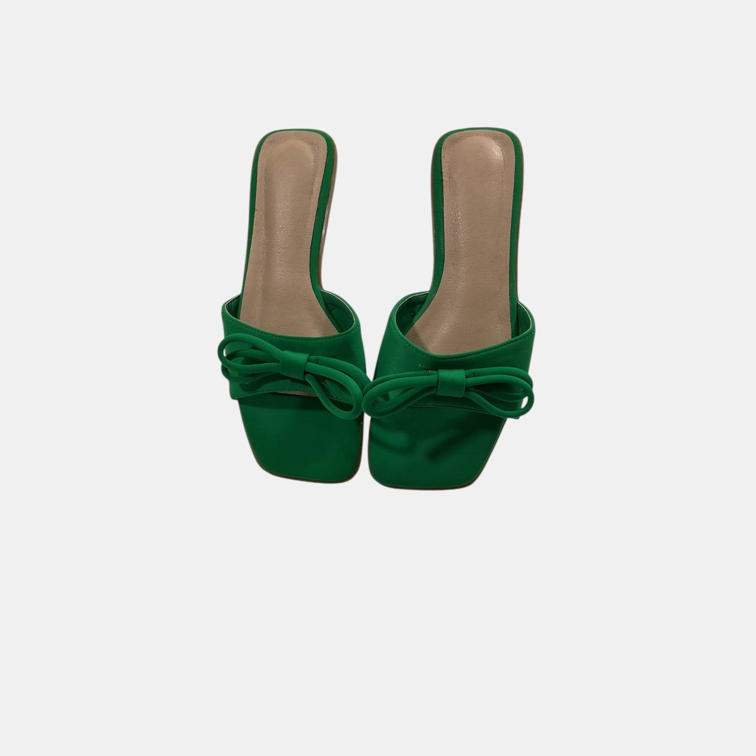 The Emerald Bow Kitten Heel Mule