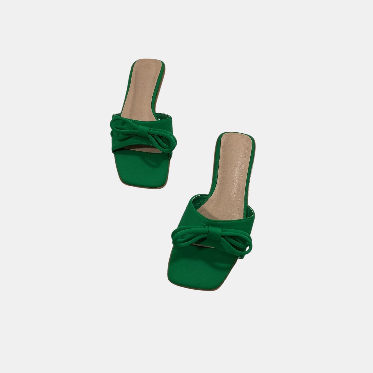 The Emerald Bow Kitten Heel Mule