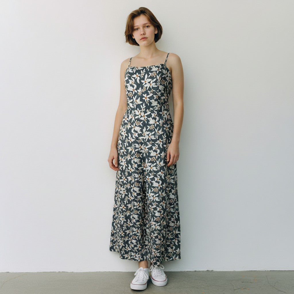 The Botanica Floral Wide-Leg Jumpsuit by Korl America