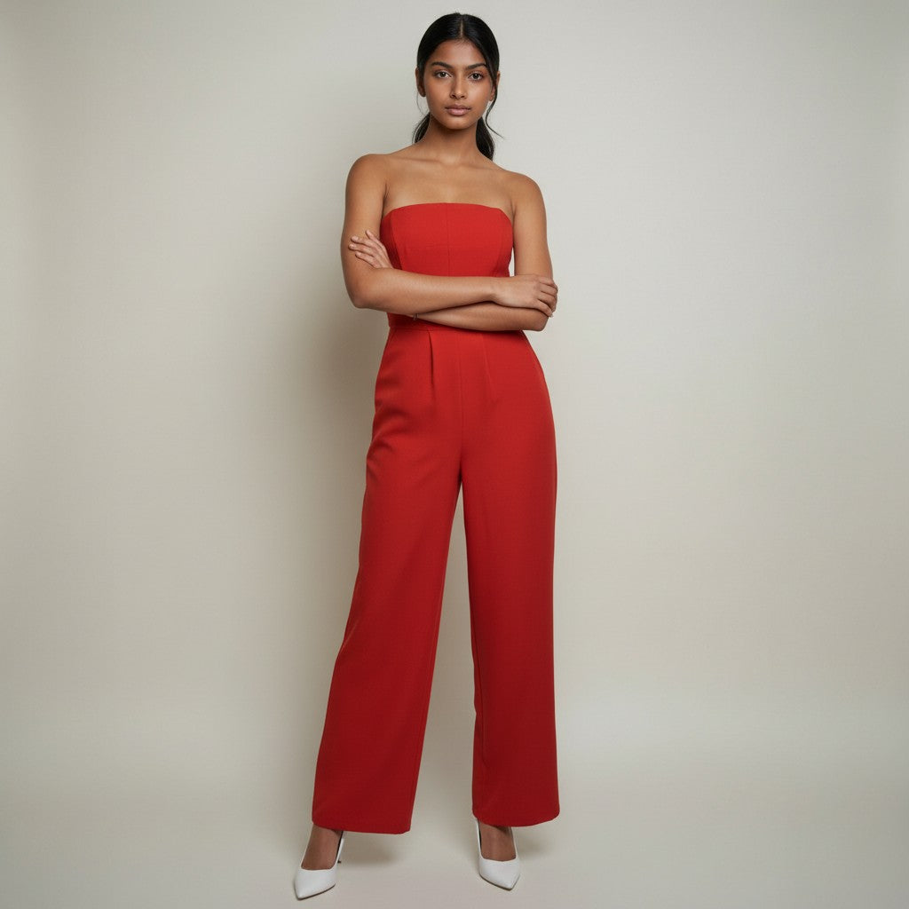 The Sunset Strapless Wide-Leg Jumpsuit by BB Dakota