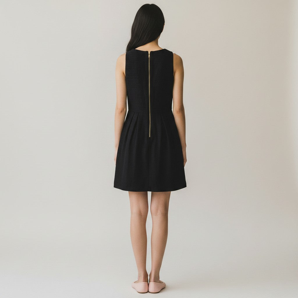 The Noir Crochet Bodice Fit & Flare Dress by LOFT