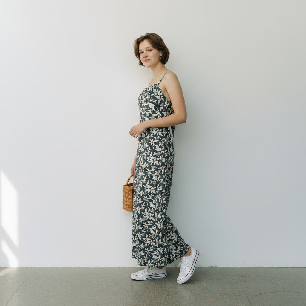 The Botanica Floral Wide-Leg Jumpsuit by Korl America